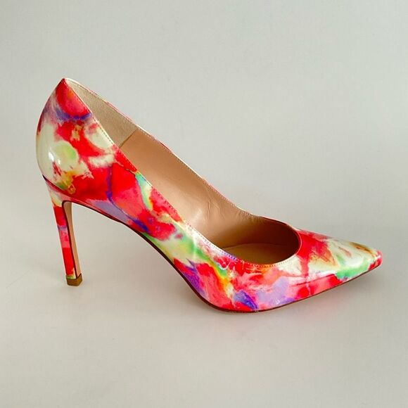 New Stuart Weitzman Heist Rossun Elegant Patent Leather Point-toe Stiletto 8.5 - Picture 2 of 12